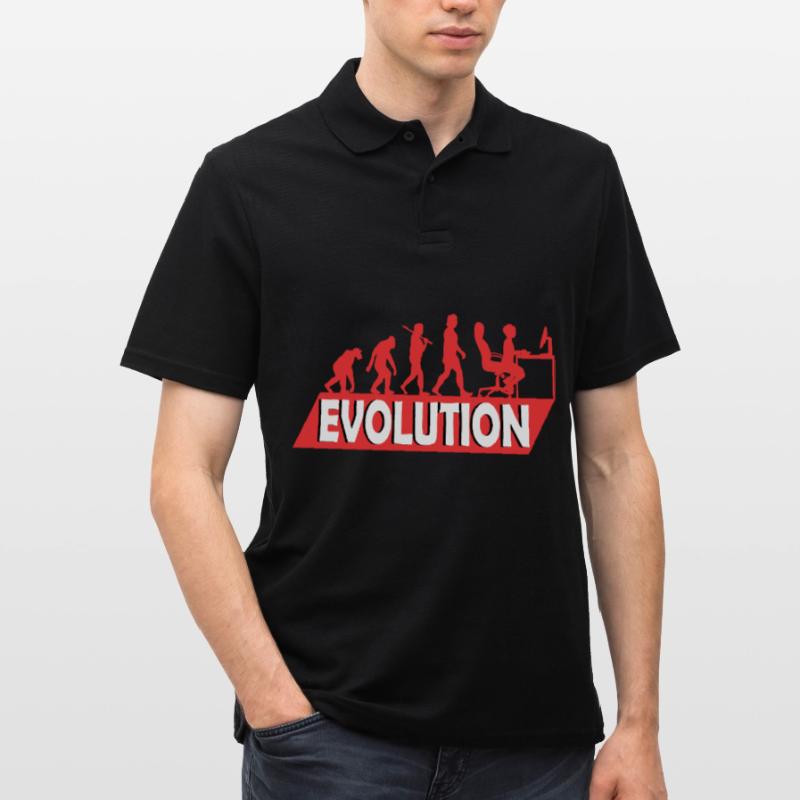 Computer Nerd Programmer Evolution funny Men's Polo Shirt