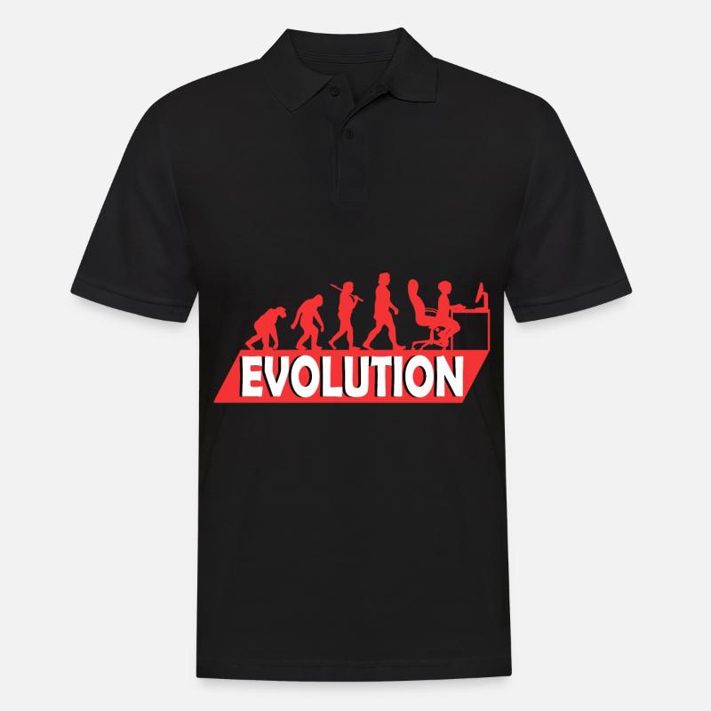 Computer Nerd Programmeur Evolution drôle - Polo Homme - noir