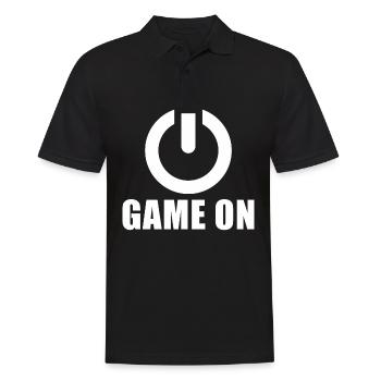 Gamers gamble gamers gamers Power ON video games - Men's Polo Shirt - black - Front - Kai (181cm)
