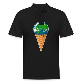 Erde Eis Wissenschaft Klimaschutz Klimawandel - Männer Poloshirt - Schwarz - Vorne - Kai (181cm)