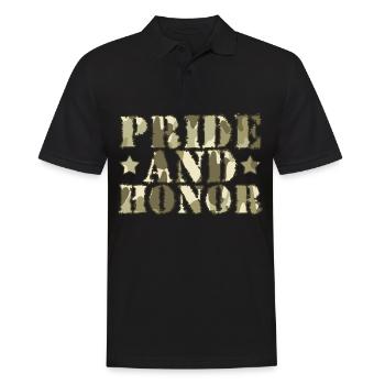 FIERTÉ ET HONNEUR armée militaire - Polo Homme - noir - Devant - Kai (181cm)