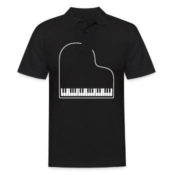 Piano Klavier Flügel Instrument Musik - Männer Poloshirt - Schwarz - Vorne - Kai (181cm)