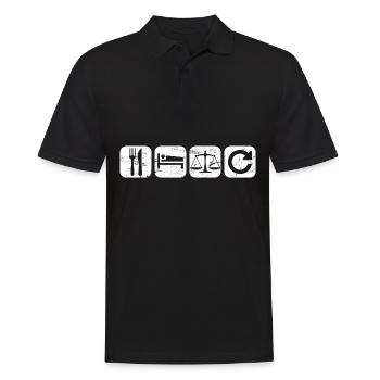 Attorney Judge Law Law - Men's Polo Shirt - black - Front - Kai (181cm)