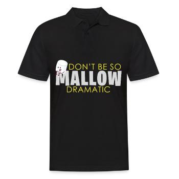 Marshmallow Dramatic saying - Men's Polo Shirt - black - Front - Kai (181cm)