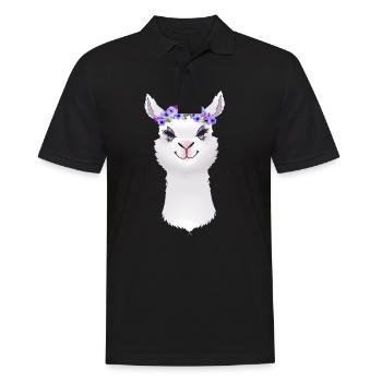 Lama alpaga animal - Polo Homme - noir - Devant - Kai (181cm)