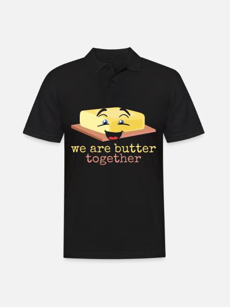 Butter funny saying - Men's Polo Shirt - black