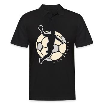 HANDBALL Handballer Sport Ball - Polo Homme - noir - Devant - Kai (181cm)
