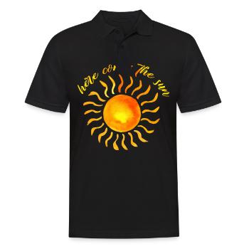 Sonne Sommer Spirituell Spruch - Männer Poloshirt - Schwarz - Vorne - Kai (181cm)