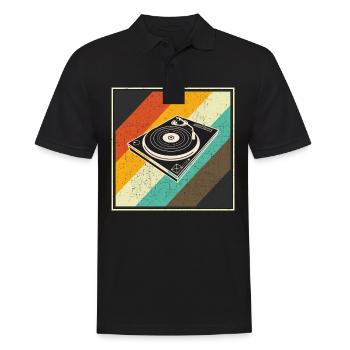 Disque vinyle VINYL RETRO musique - Polo Homme - noir - Devant - Kai (181cm)