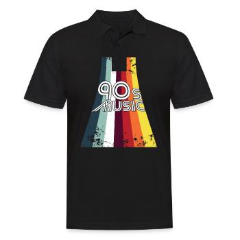 90s music 90s vintage retro - Men's Polo Shirt - black - Front - Kai (181cm)