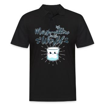 Marshmallow Süßigkeit süß Spruch Kinder - Männer Poloshirt - Schwarz - Vorne - Kai (181cm)