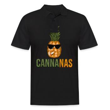 Cannabis Ananas lustig Weed Kiffer kiffen - Männer Poloshirt - Schwarz - Vorne - Kai (181cm)