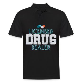 Pharmacist medication pharmacy funny - Men's Polo Shirt - black - Front - Kai (181cm)