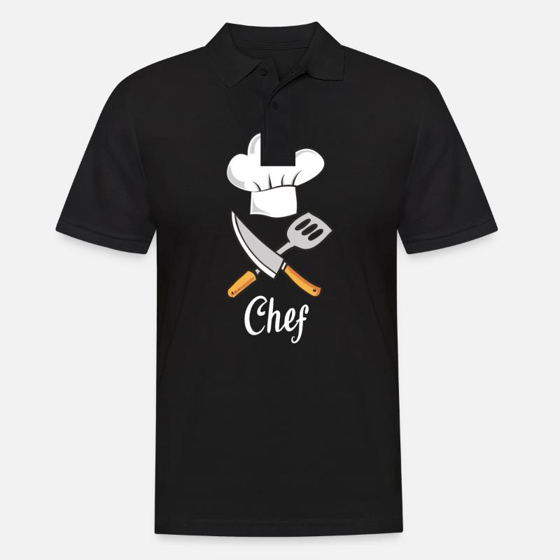 Chef chef chef cucina cibo da cucina - Polo da uomo - nero