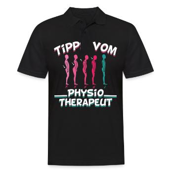 Physiothérapeute Physiothérapeute Physio Tips - Polo Homme - noir - Devant - Kai (181cm)