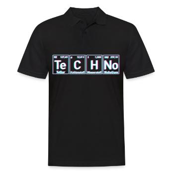 Techno Musik Periodensystem EDM Rave - Männer Poloshirt - Schwarz - Vorne - Kai (181cm)