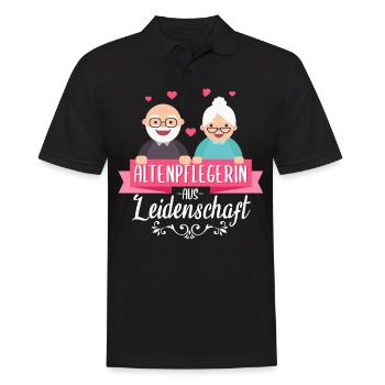 Altenpflegerin Pflegerin Beruf Spruch Altenpflege - Männer Poloshirt - Schwarz - Vorne - Kai (181cm)