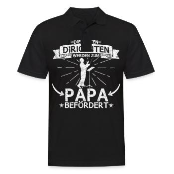 Dirigent Musik Orchester Chor Papa Spruch - Männer Poloshirt - Schwarz - Vorne - Kai (181cm)