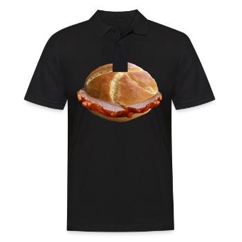 Leberkas Semmel Bayern Fromage de foie Fromage à la viande - Polo Homme - noir - Devant - Kai (181cm)