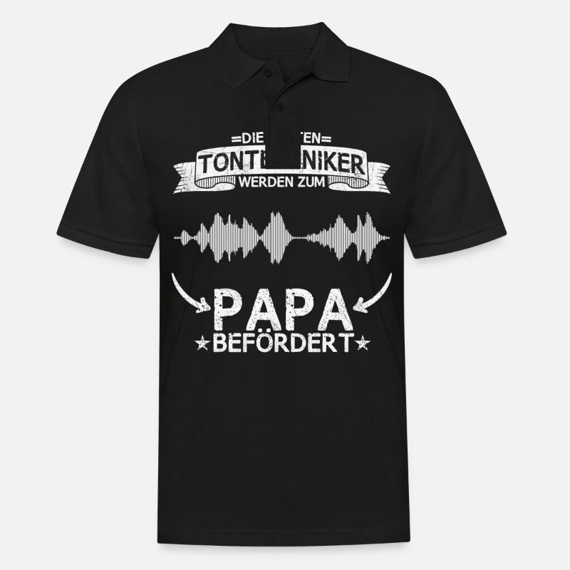 Tontechniker Tontechnik Veranstaltungstechniker - Männer Poloshirt - Schwarz