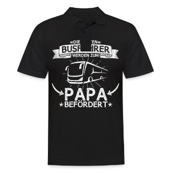 Busfahrer Bus Reisebus Fernbus Papa Beruf Spruch - Männer Poloshirt - Schwarz - Vorne - Kai (181cm)