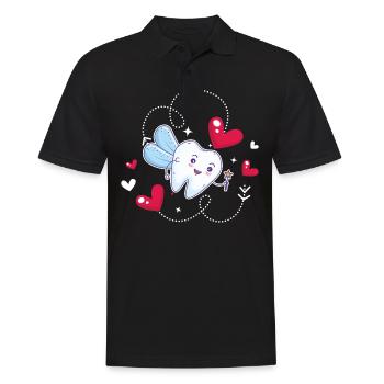 Dent fée dent fée assistant dentaire dent disant - Polo Homme - noir - Devant - Kai (181cm)