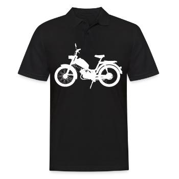 Cyclomoteur cyclomoteur scooter moto vintage deux temps - Polo Homme - noir - Devant - Kai (181cm)