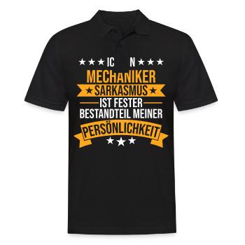 Mechaniker Werkstatt Automechaniker Auto Spruch - Männer Poloshirt - Schwarz - Vorne - Kai (181cm)