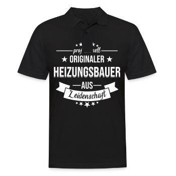 Heizungsbauer Heizungsbau Bauarbeiter Beruf Spruch - Männer Poloshirt - Schwarz - Vorne - Kai (181cm)