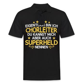 Chor Chorleiter Dirigent Chorleitung Spruch - Männer Poloshirt - Schwarz - Vorne - Kai (181cm)