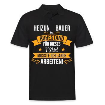Heizungsbauer Heizungsbau Ruhestand Rente Spruch - Männer Poloshirt - Schwarz - Vorne - Kai (181cm)