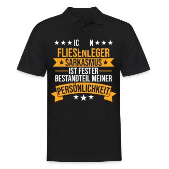 Fliesenleger Handwerker Bauarbeiter Beruf Spruch - Männer Poloshirt - Schwarz - Vorne - Kai (181cm)