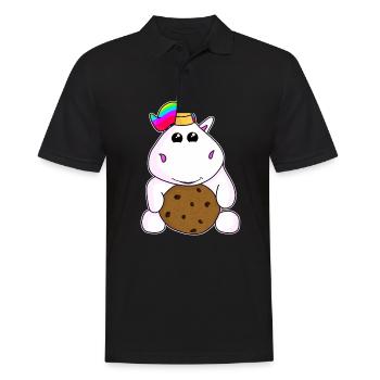 Licorne Licornes Cookie Biscuit Bonbons Licorne - Polo Homme - noir - Devant - Kai (181cm)