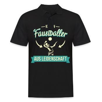Faustball Fistball Sport Faustballer Spruch - Männer Poloshirt - Schwarz - Vorne - Kai (181cm)