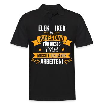 Elektriker Elektroniker Handwerker Beruf Spruch - Männer Poloshirt - Schwarz - Vorne - Kai (181cm)