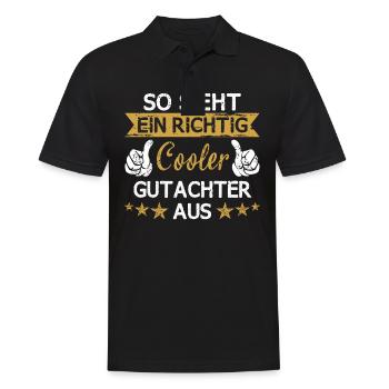 Gutachter Sachverständiger Beruf Spruch Geschenk - Männer Poloshirt - Schwarz - Vorne - Kai (181cm)