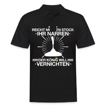 Stockschießen Eisstockschießen Eisstock Spruch - Männer Poloshirt - Schwarz - Vorne - Kai (181cm)