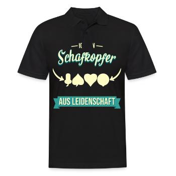 Schafkopfen Schafkopf Kartenspiel Spielkarten - Männer Poloshirt - Schwarz - Vorne - Kai (181cm)