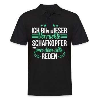 Schafkopfen Schafkopf Kartenspiel Spielkarten - Männer Poloshirt - Schwarz - Vorne - Kai (181cm)