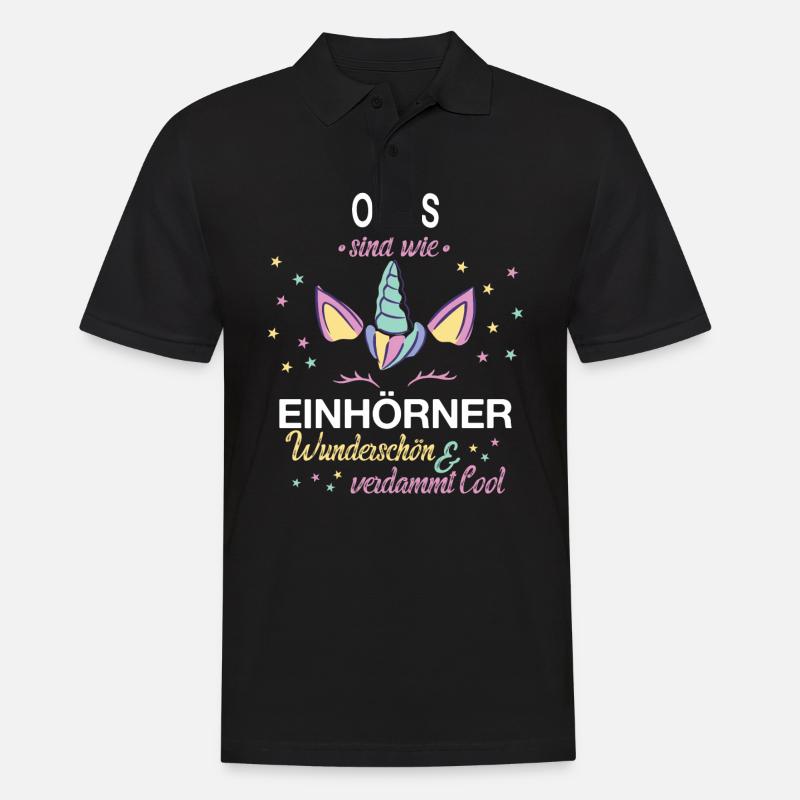 Oma Omas Großmutter Spruch Einhorn - Männer Poloshirt - Schwarz