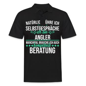 Angler Angeln Fischer Fischen Angelsport Spruch - Männer Poloshirt - Schwarz - Vorne - Kai (181cm)