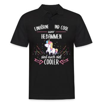 Hebamme Hebammen Entbindungspflegerin Beruf Spruch - Männer Poloshirt - Schwarz - Vorne - Kai (181cm)