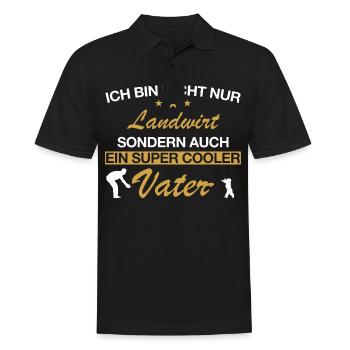 Landwirt Bauer Bauernhof Papa Vater Beruf Spruch - Männer Poloshirt - Schwarz - Vorne - Kai (181cm)