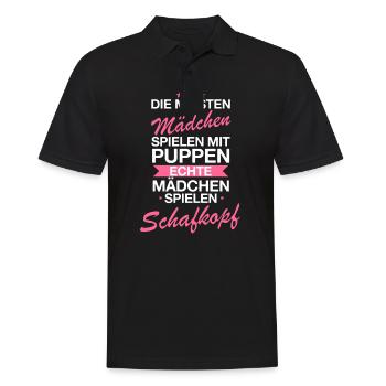 Schafkopfen Schafkopf Kartenspiel Spielkarten - Männer Poloshirt - Schwarz - Vorne - Kai (181cm)