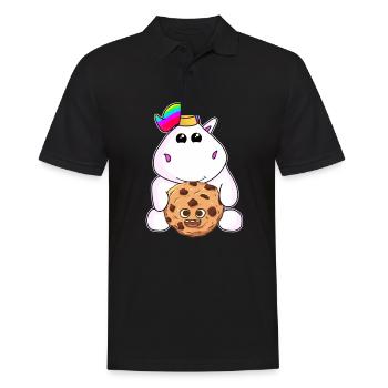 Licorne Licornes Cookie Biscuit Bonbons Licorne - Polo Homme - noir - Devant - Kai (181cm)