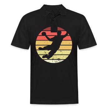 Handball joueur de handball joueur de handball - Polo Homme - noir - Devant - Kai (181cm)