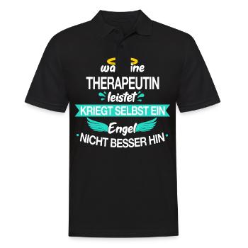 Therapeut Physiotherapeut Physio Beruf Spruch - Männer Poloshirt - Schwarz - Vorne - Kai (181cm)