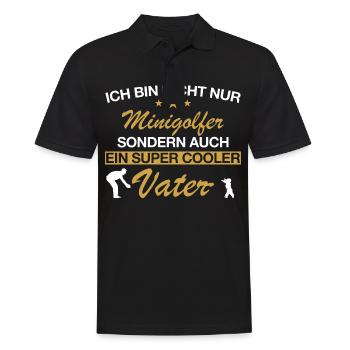 Minigolf Golf Golfer Minigolfer Sport Vater Spruch - Männer Poloshirt - Schwarz - Vorne - Kai (181cm)