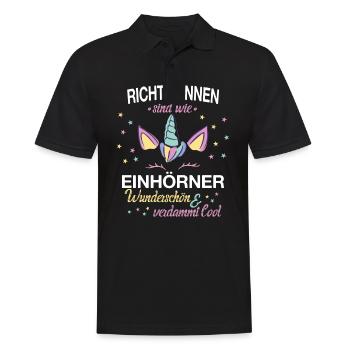 Richter Jura Rechtswissenschaft Beruf Spruch - Männer Poloshirt - Schwarz - Vorne - Kai (181cm)