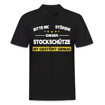 Stockschießen Eisstockschießen Eisstock Spruch - Männer Poloshirt - Schwarz - Vorne - Kai (181cm)